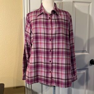 CABELLA’S Plad Flannel Shirt XL. Purple